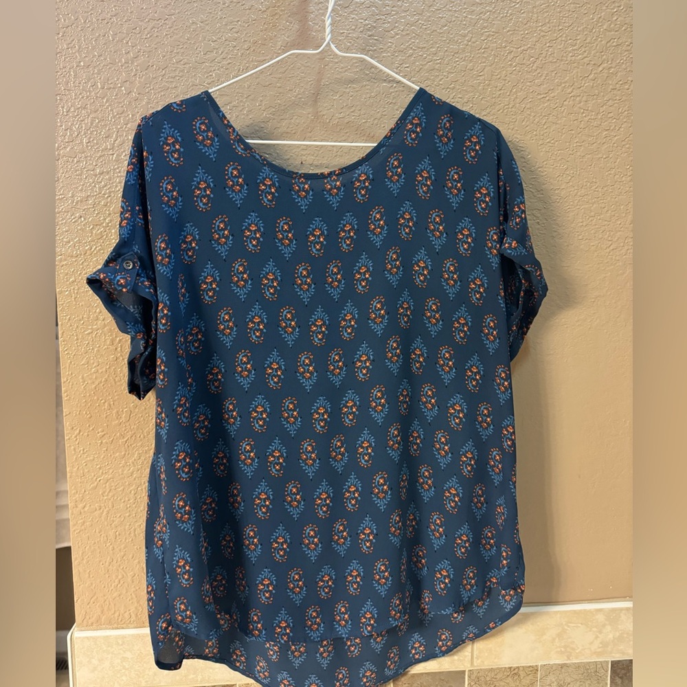 Maurices Delton Zipper Back Blouse